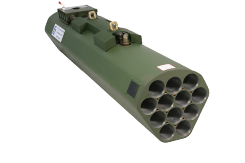 Thales Belgium – Raketensystem 70 mm (2,75”): 12-Rohr-Raketenwerfer aus leichtem Verbundstoff für Drehflügel: FZ231 und FZ219 